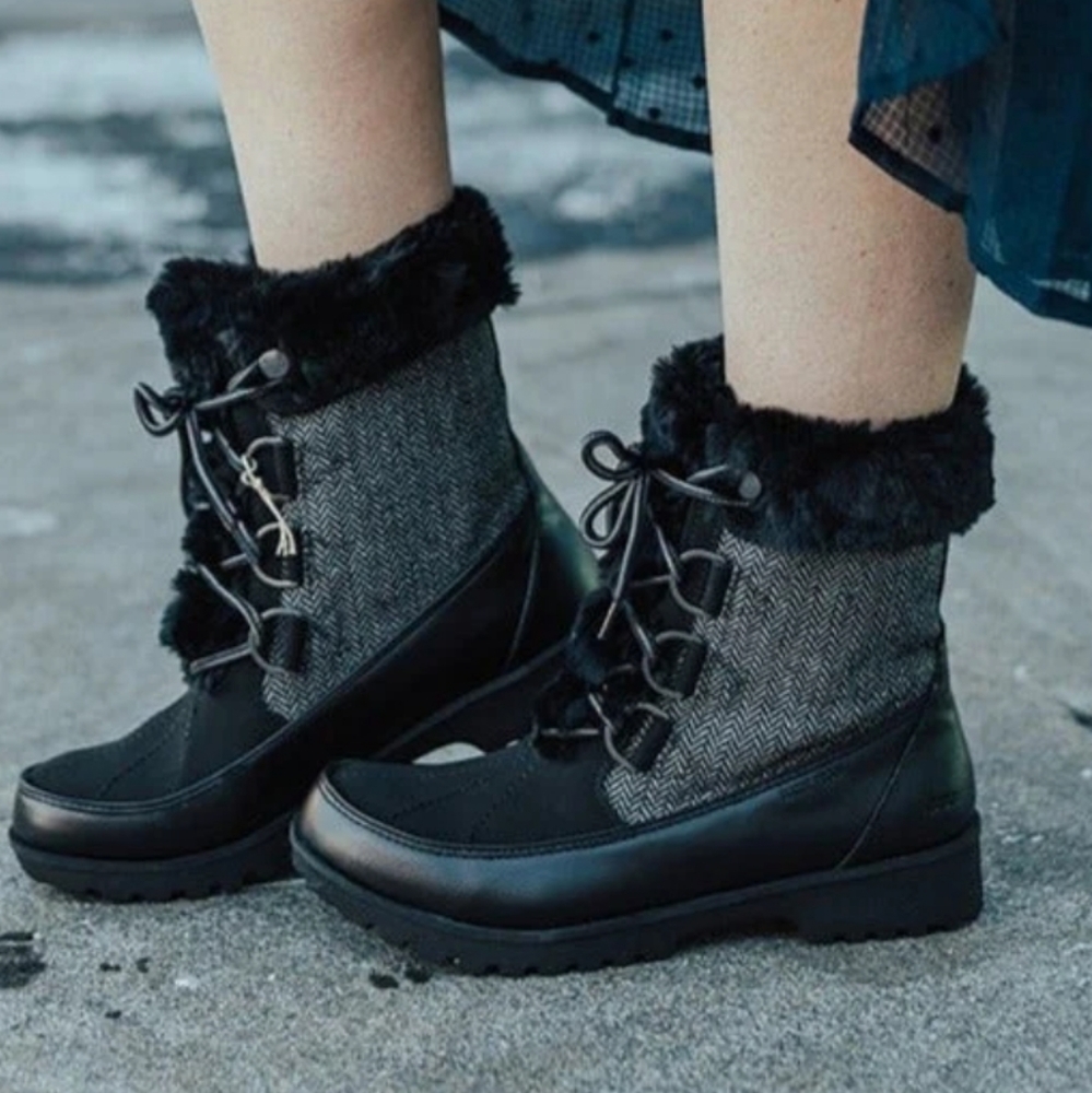 JBU Waterproof Boot Herringbone, size 8
